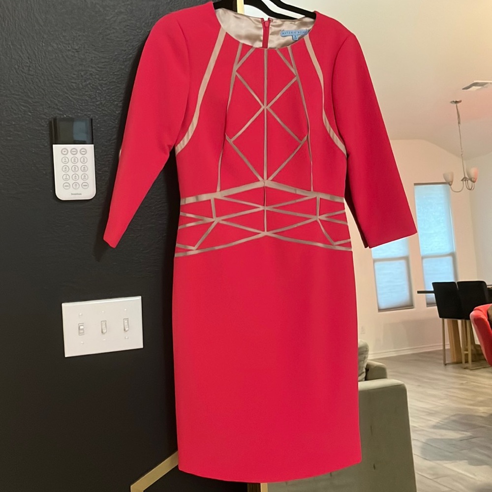 Antonio Melani Pink and Nude MIDI Dress